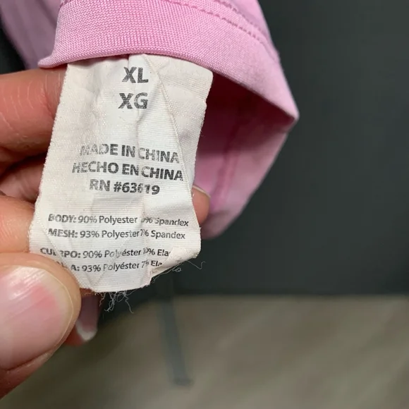 B23-Women's Bebe Sport Tank Top XL Pink Sleeveless Activewear - Picture 4 of 5